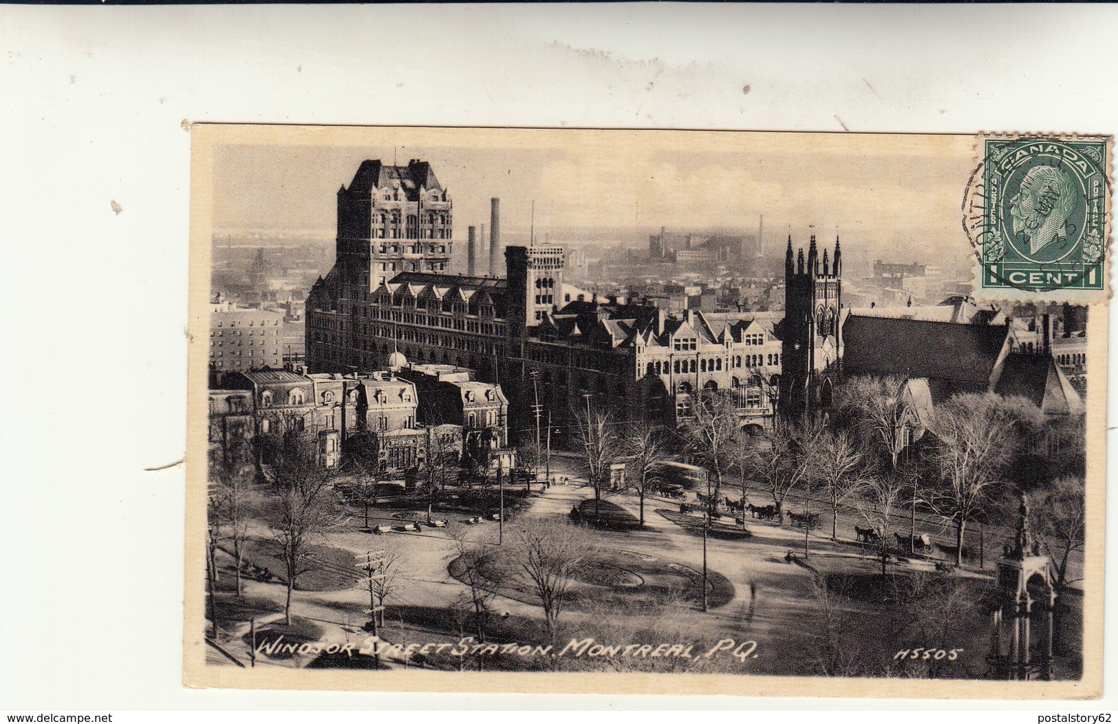 Windsor Street Station Montreal. Post Card Used 1933 - Montreal