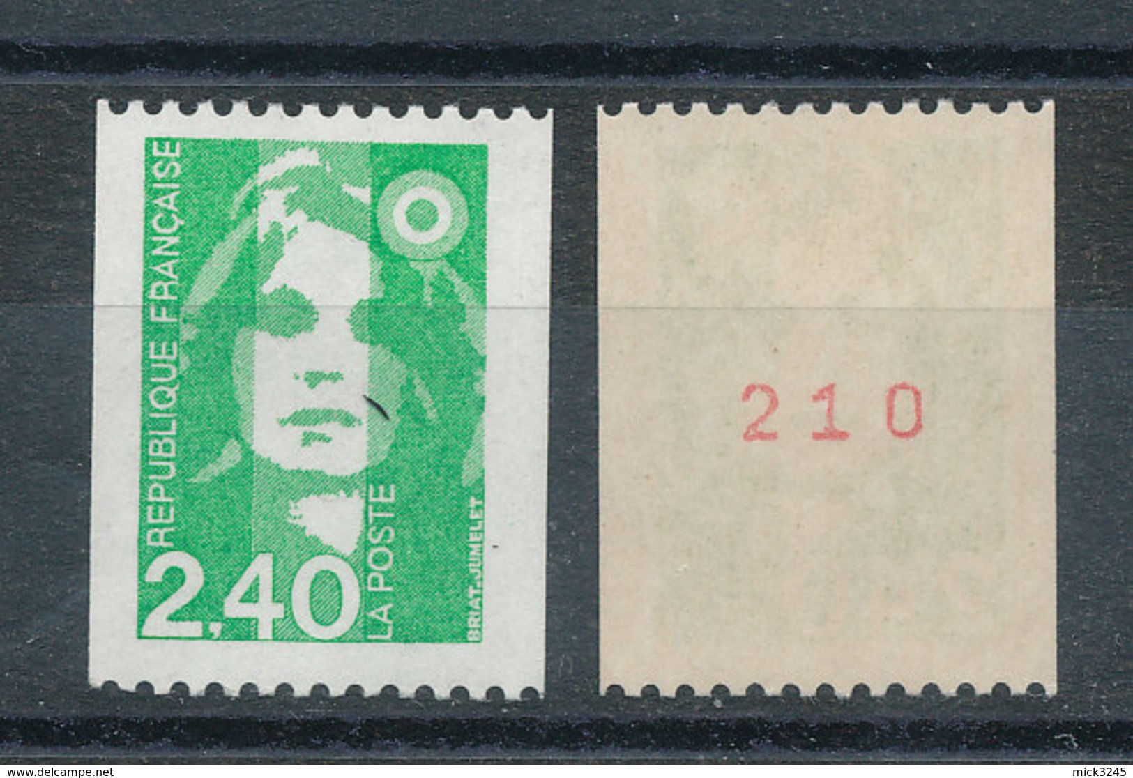 2823a Marianne 2,40f Vert** Avec N° Rouge - Neufs