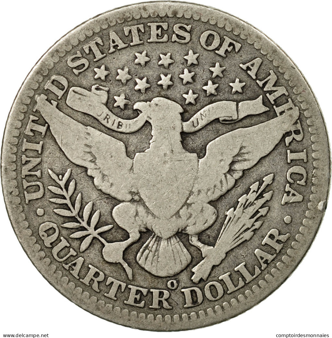 Monnaie, États-Unis, Barber Quarter, Quarter, 1909, U.S. Mint, New Orleans, B+ - 1892-1916: Barber