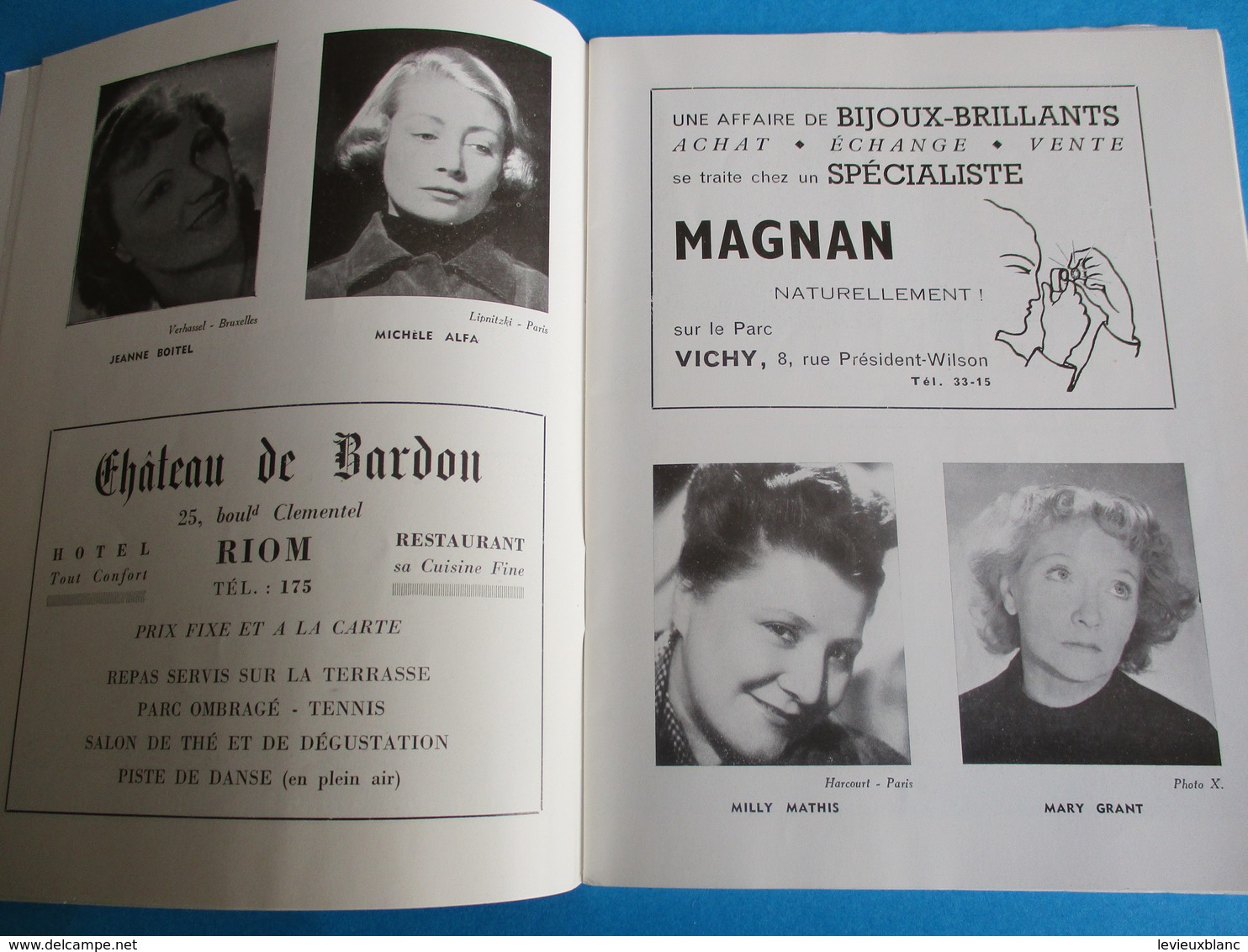 Casino De VICHY/ Théâtre Des Fleurs/ Saison Artistique 1956/La Mare Aux Canards/Jean TISSIER/1956  PROG183 - Programma's