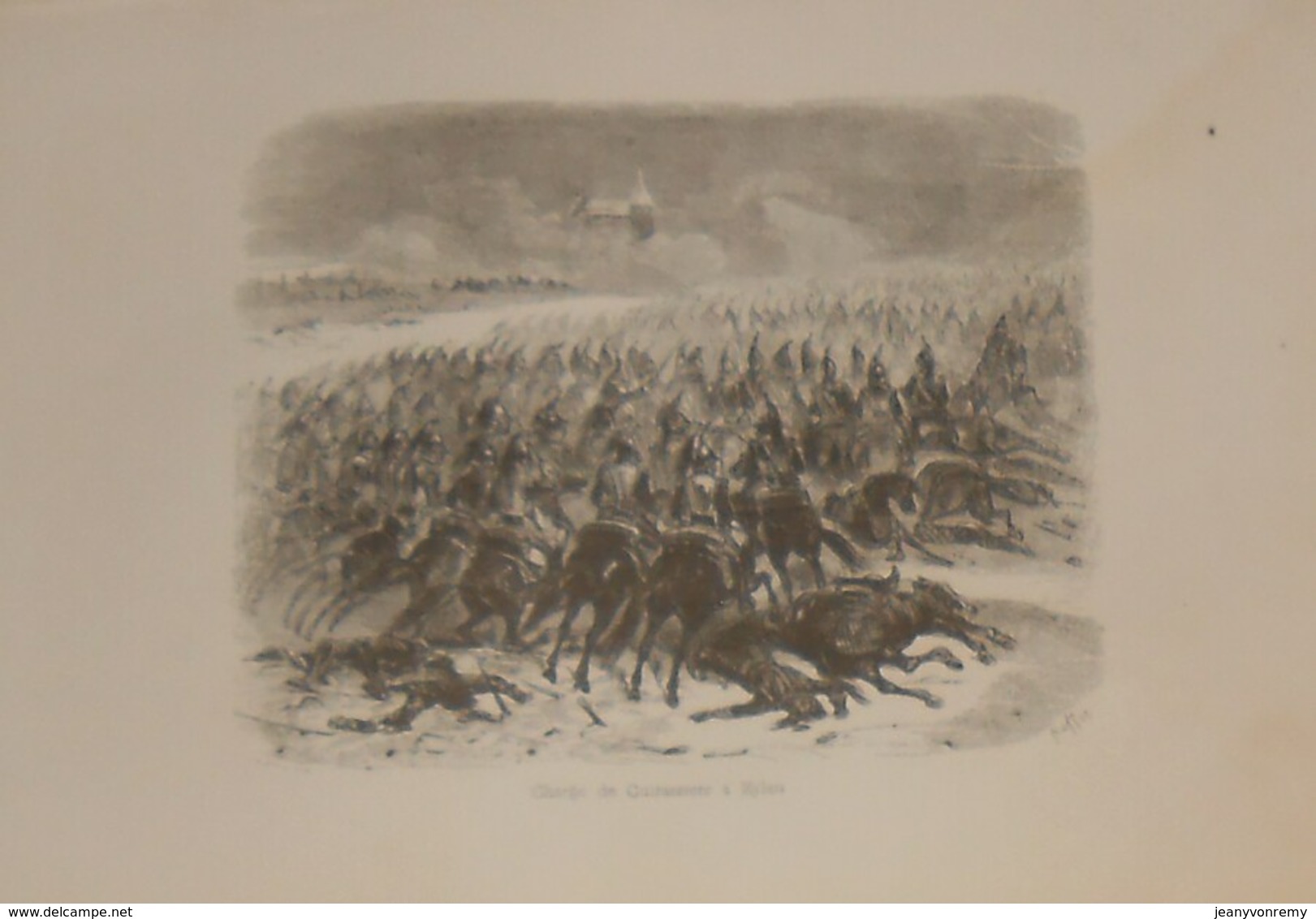 Charges De Cuirassiers à Eylau. 1839 - Stiche & Gravuren