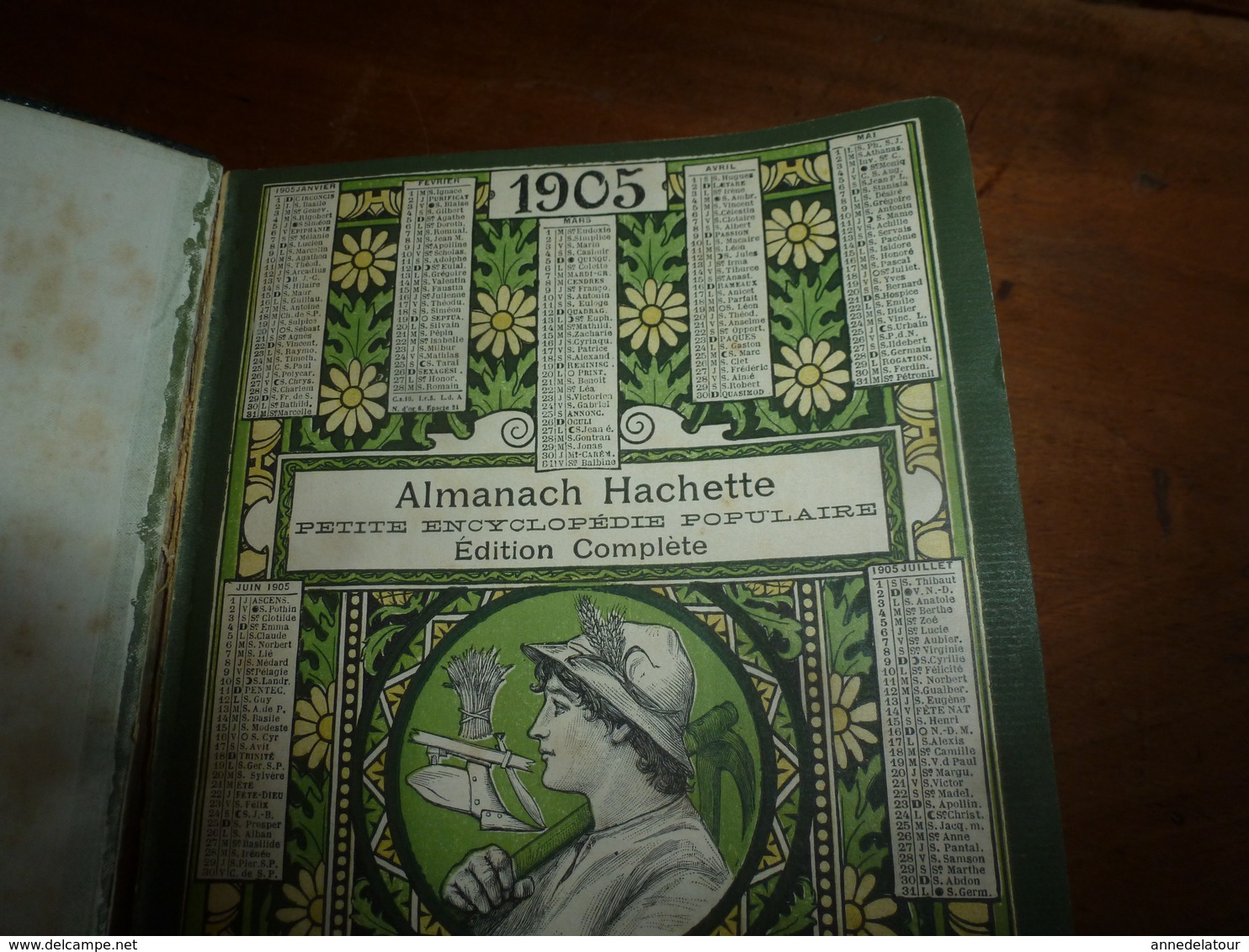 1905 L'HORLOGE DE FLORE ; etc ---->édition originale de luxe ALMANACH HACHETTE