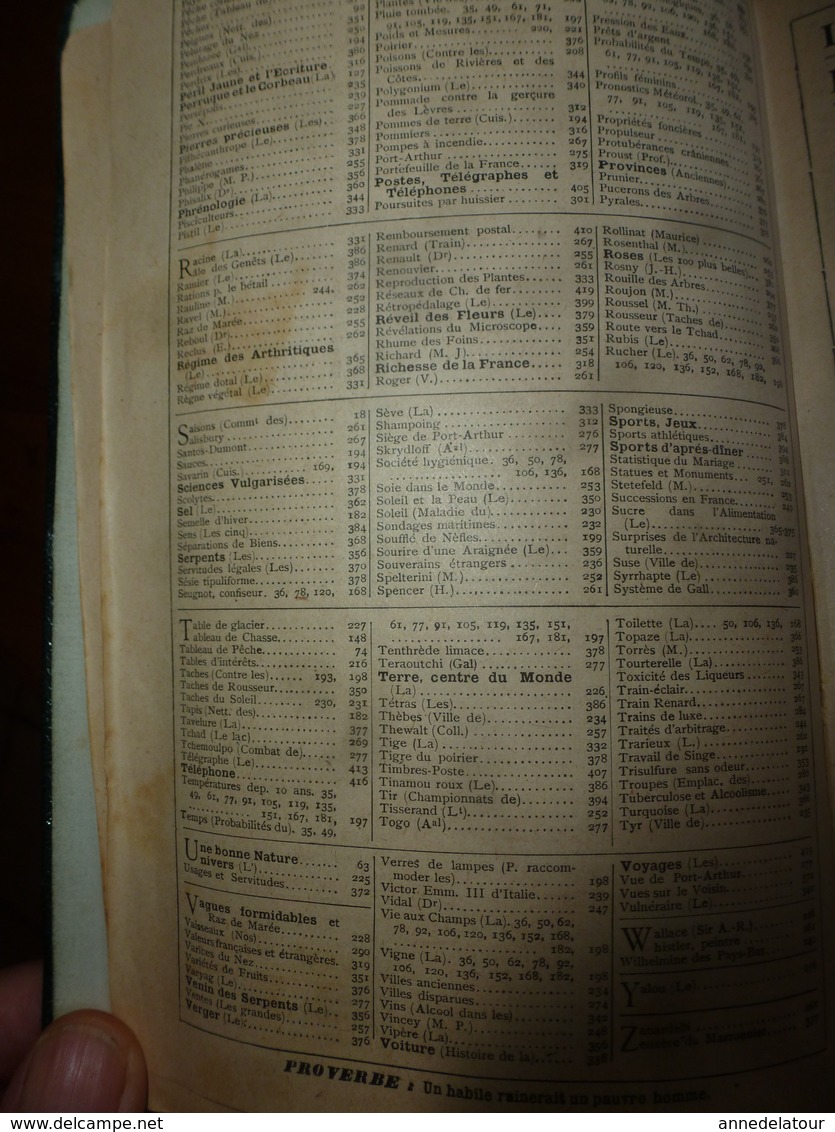 1905 L'HORLOGE DE FLORE ; etc ---->édition originale de luxe ALMANACH HACHETTE