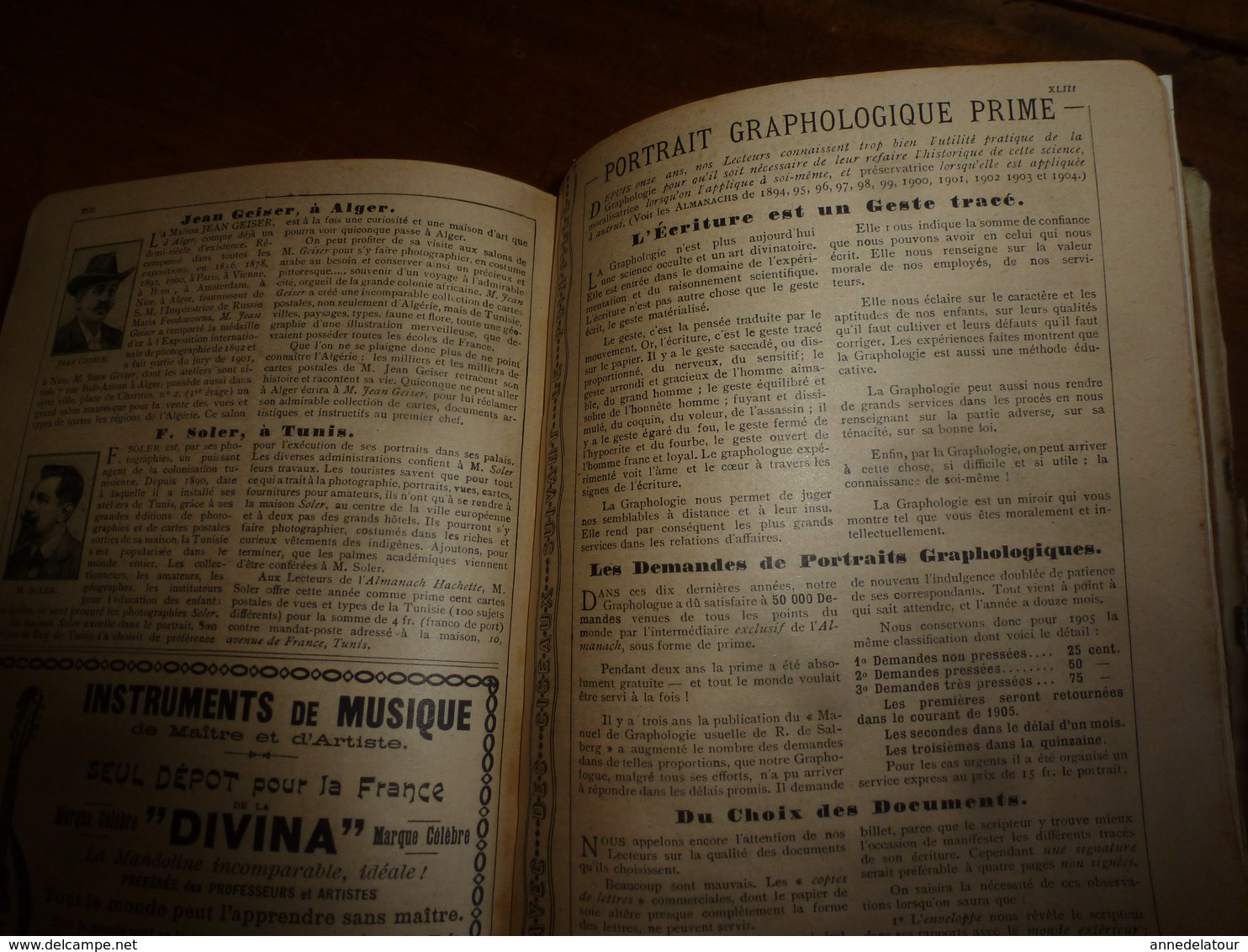 1905 L'HORLOGE DE FLORE ; etc ---->édition originale de luxe ALMANACH HACHETTE