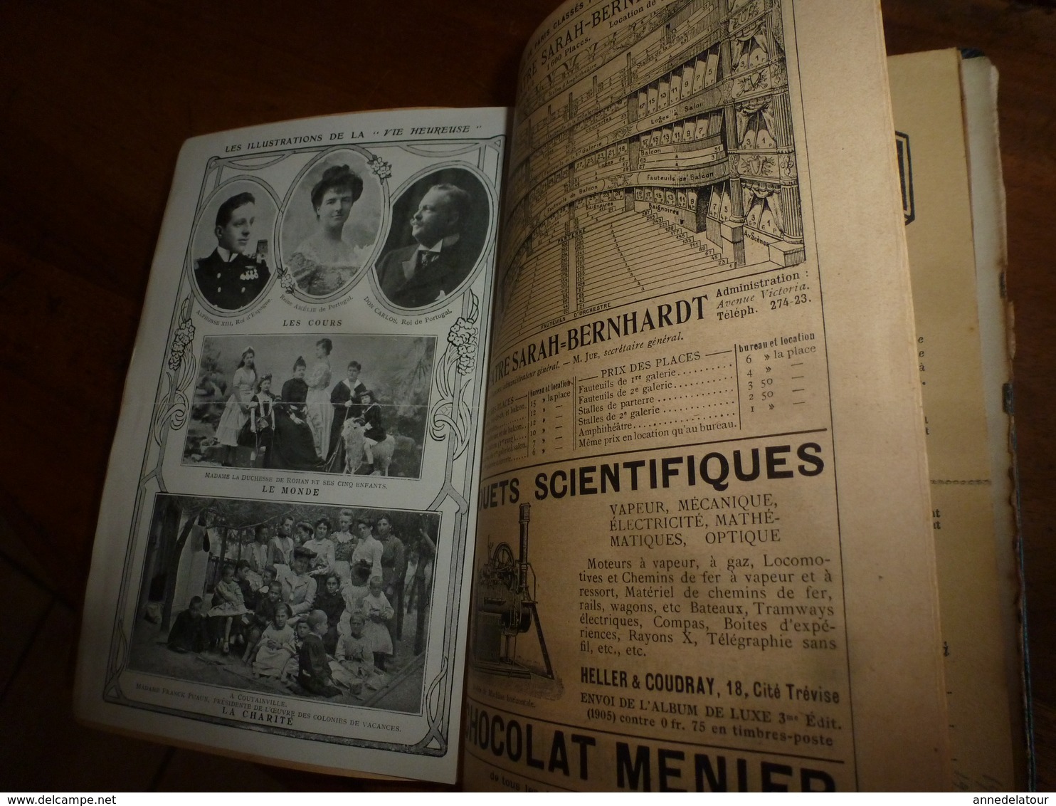 1905 L'HORLOGE DE FLORE ; etc ---->édition originale de luxe ALMANACH HACHETTE