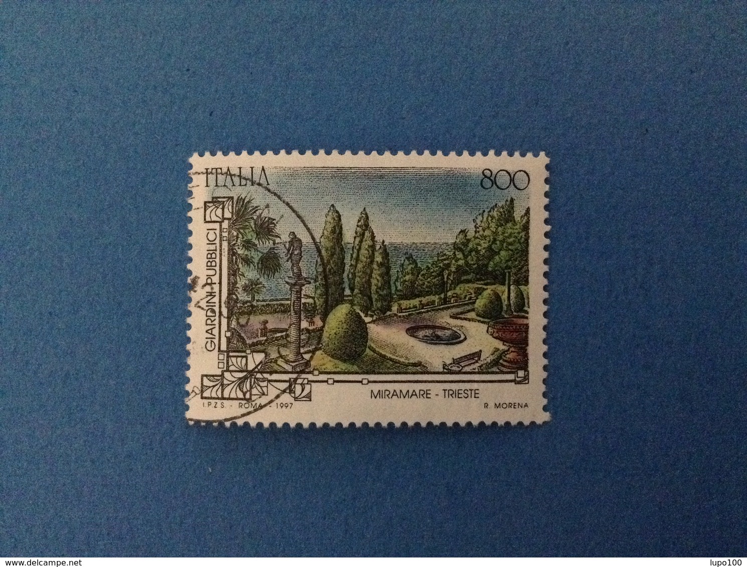 1997 ITALIA FRANCOBOLLO USATO STAMP USED - GIARDINI MIRAMARE TRIESTE - - 1991-00: Usati