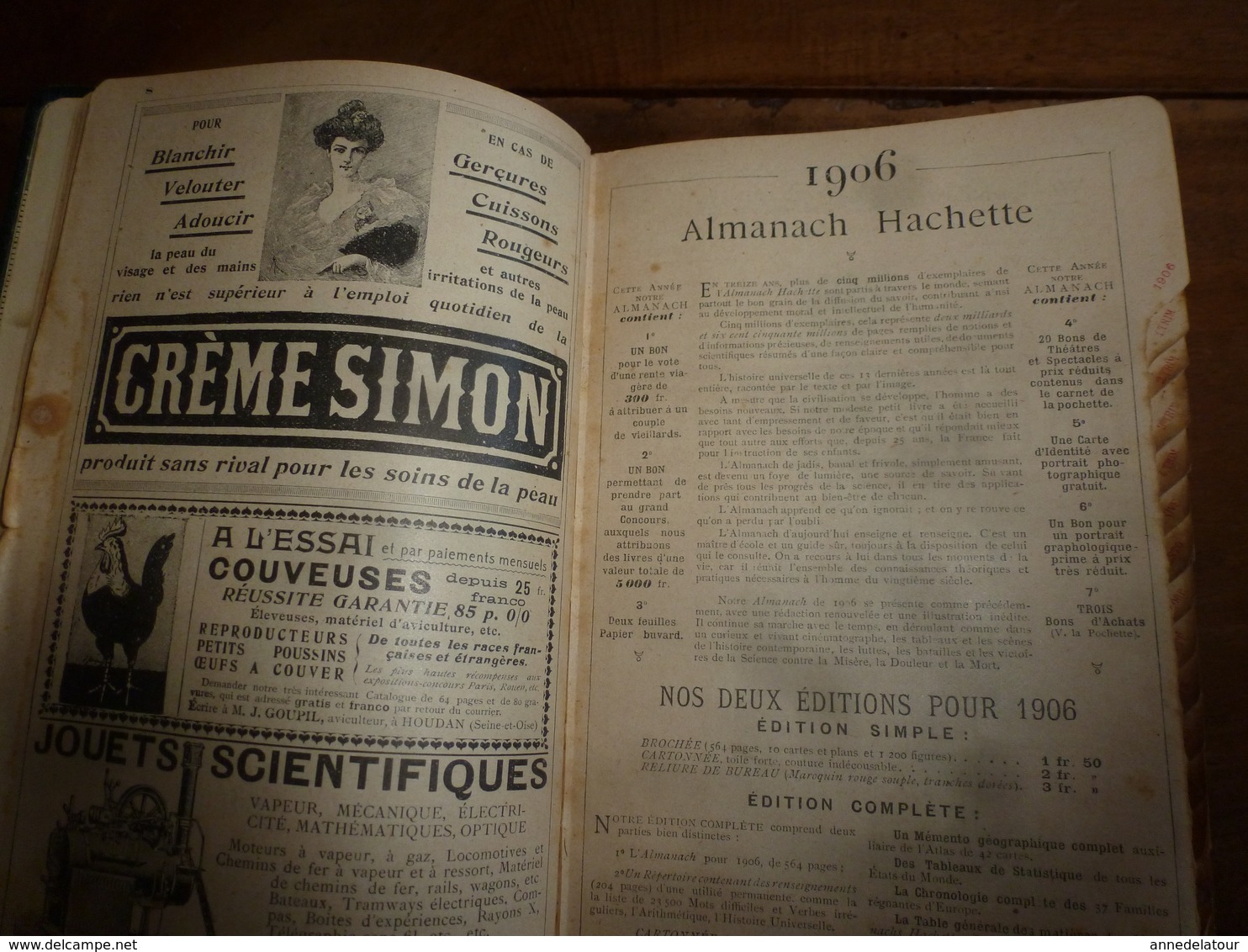 1906 Benjamin Rabier;Massages;etc----> ALMANACH HACHETTE  édition luxe (Petite Encyclopédie Populaire)