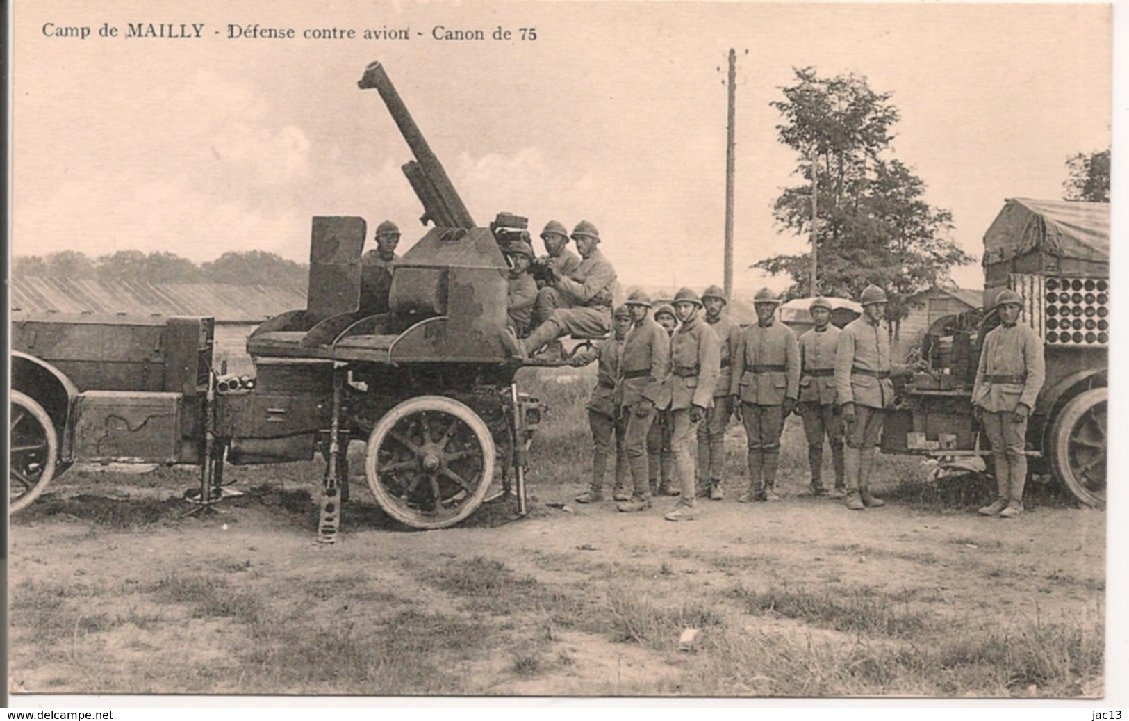 L32C_54 - Camp De Mailly - Défense Contre Avion - Canon De 75 - Guerre 1914-18