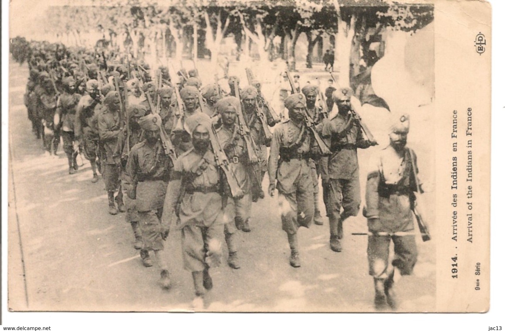 L32C_78 - 1914 - Arrivée Des Indiens En France - Guerre 1914-18