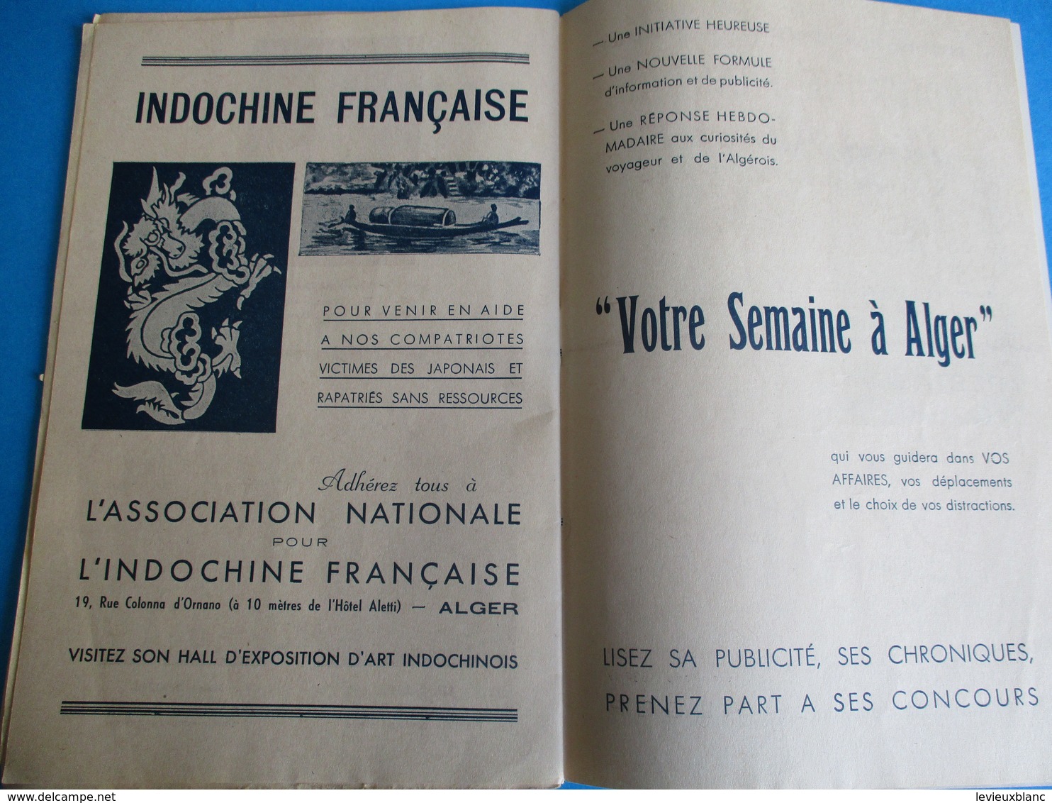 Opéra d'ALGER/ Saison 1946-1947/La TOSCA/ Puccini/ Dieudonné Directeur Artistique/BASTOS/  1947                  PROG185