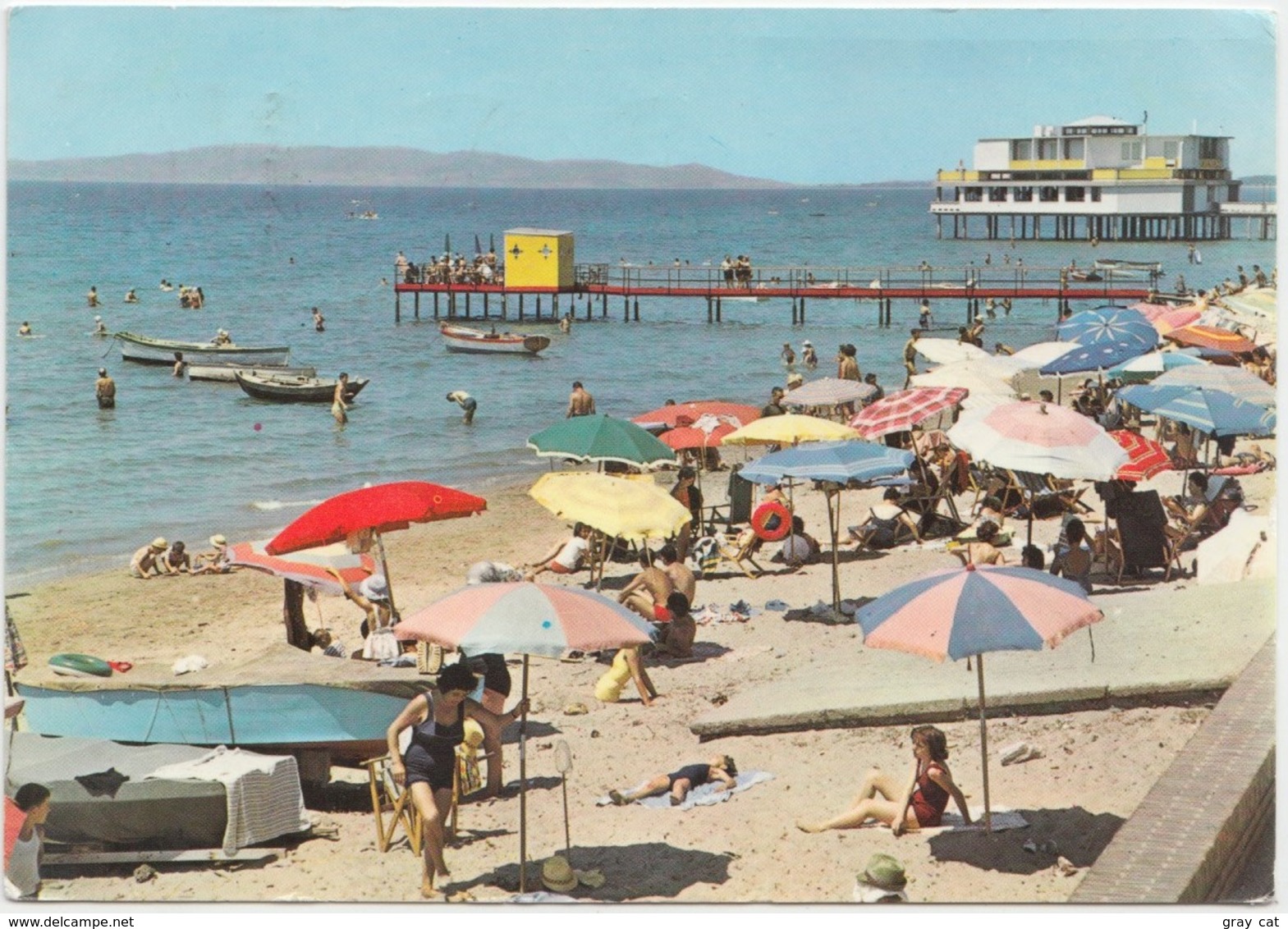 Italy, FOLLONICA, Spiaggia E Hotel Piccolo Mondo, Beach And Hotel, Used Postcard [21928] - Grosseto