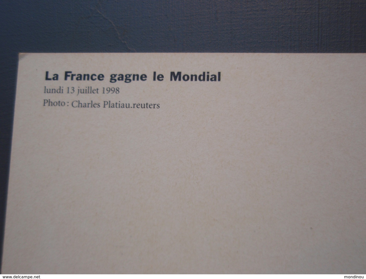 Carte Didier DESCHAMPS Libération La Vie En Bleu.La France Gagne Le Mondial 1998 - Sportifs