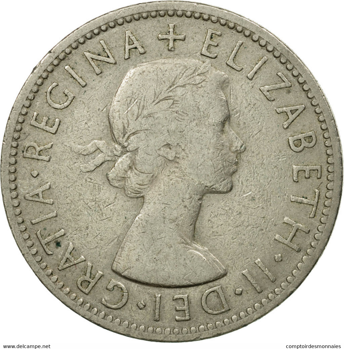 Monnaie, Grande-Bretagne, Elizabeth II, Florin, Two Shillings, 1957, TB+ - J. 1 Florin / 2 Schillings