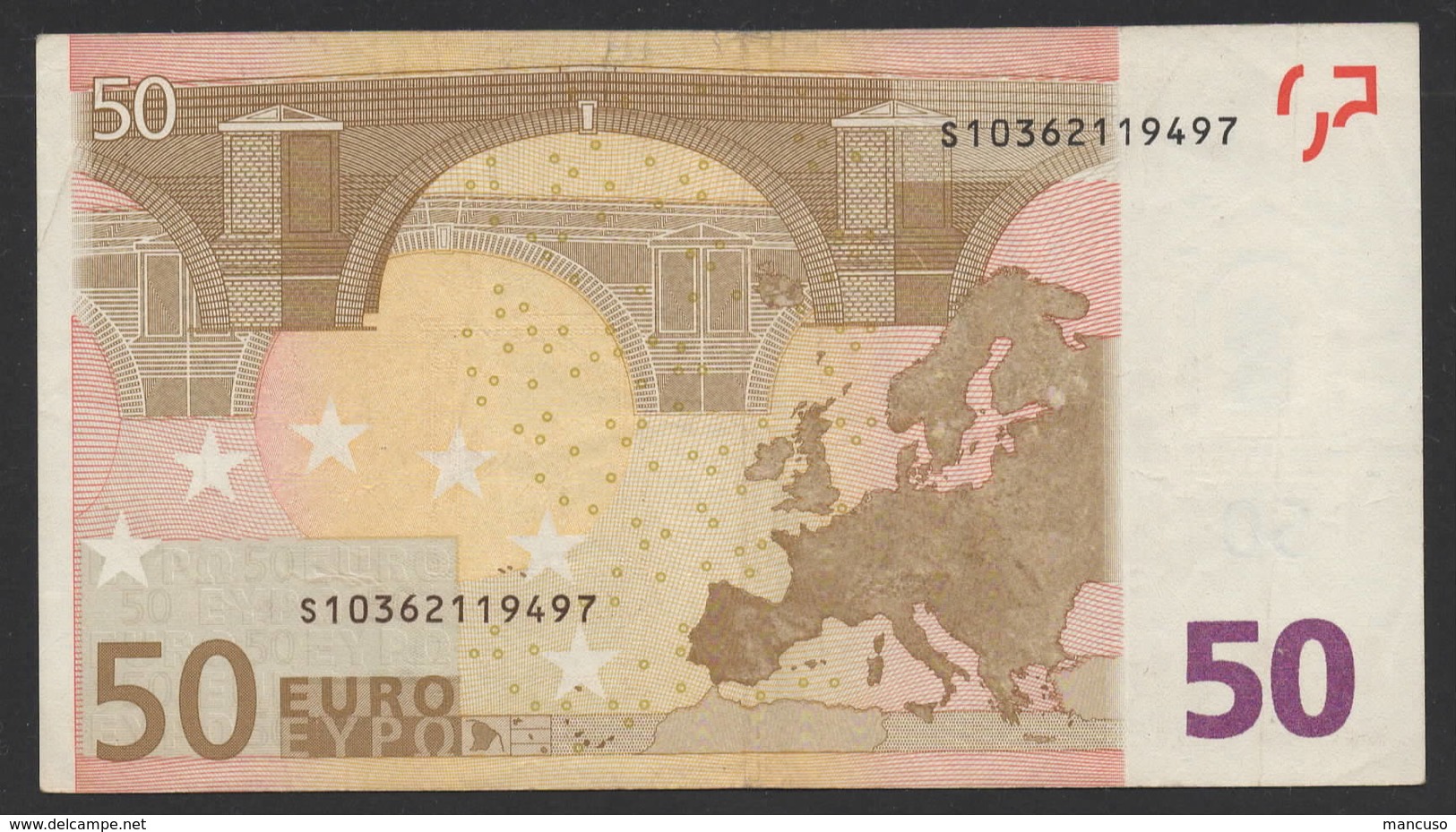 RARE 50 EURO S ITALIA  J016  - TRICHET   CIRCULATED - 50 Euro