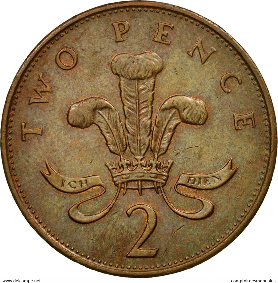 Monnaie, Grande-Bretagne, Elizabeth II, 2 Pence, 1990, TB+, Bronze, KM:936 - 2 Pence & 2 New Pence