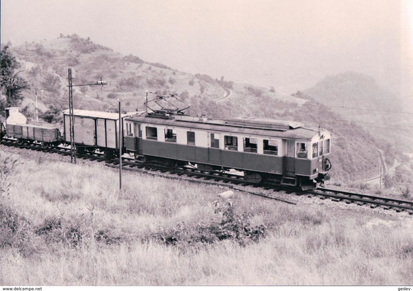 Italie, Ferrovia Genova Casella, Train à S. Olcese Tullo, Photo 1978, BVA FGC 538.7 - Treni