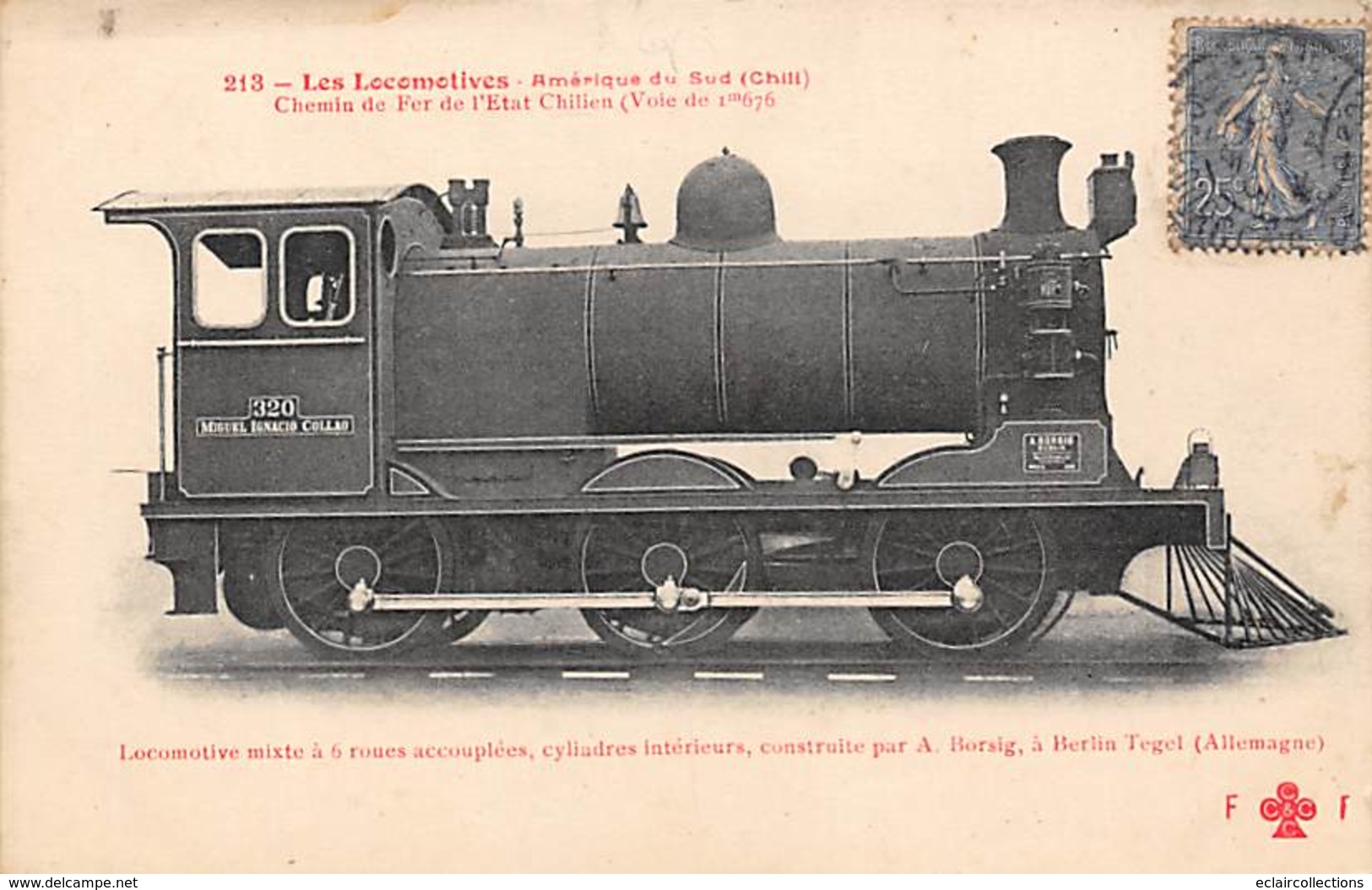 Chile. Chili        Locomotive Amérique Du Sud  Pour L'état Chilien . Fleury 211    (Voir Scan) - Chili