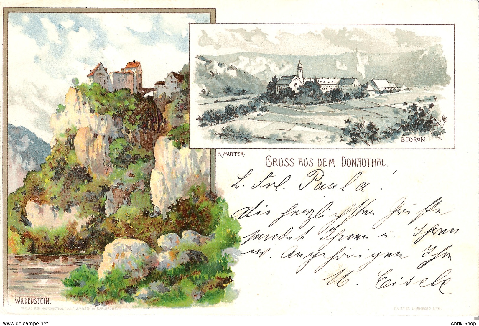 Gruss Aus Den Donauthal - 2Ansichten  Von 1898 (L006AK) - Tuttlingen