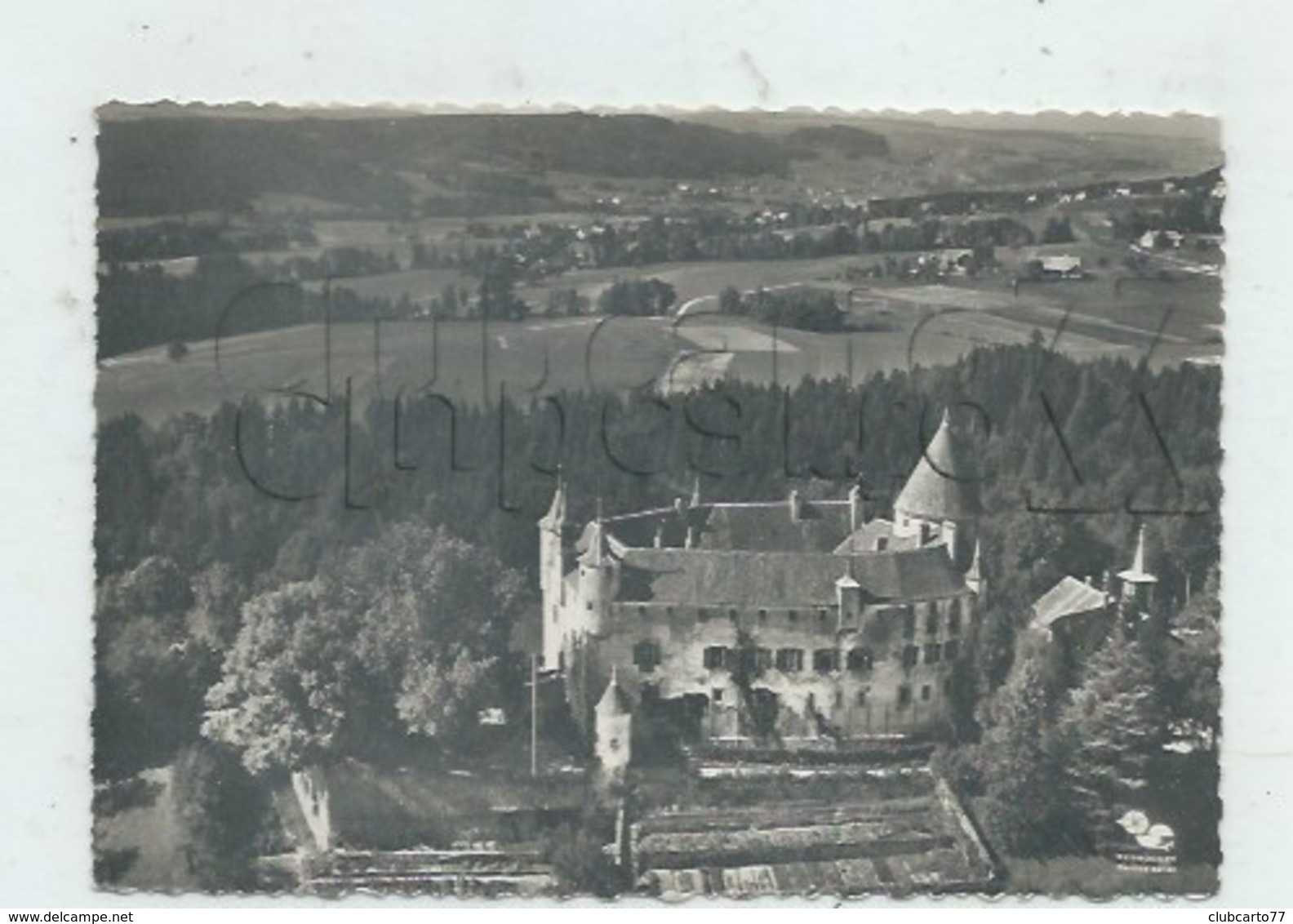 Oron-le-Châtel (Suisse, Vaud) :  Vue Aérienne Générale Au Niveau Du Quartier Du Château En 1950 GF. - Oron