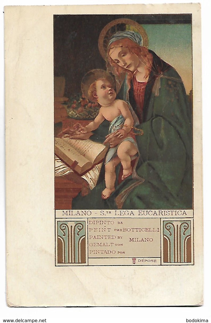 Botticelli    -   "  Sta  Lega  Eucaristica  " - Pittura & Quadri
