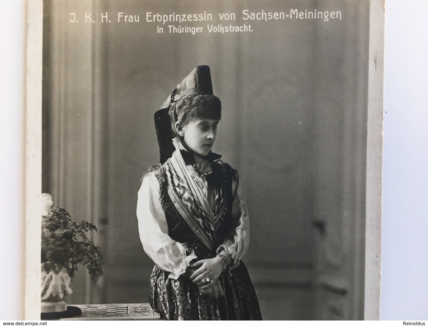 AK Frau Erbprinzessin Von Sachsen Meiningen Sachsen-Meiningen In Thuringer Volkstracht Voigt - Familles Royales