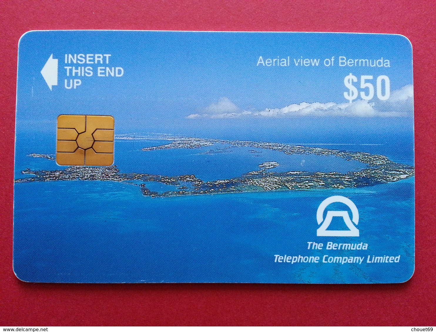 BERMUDA - $50 - Ariel View Of Bermuda Sea - Charged  RARE (CB1217) - Bermudes