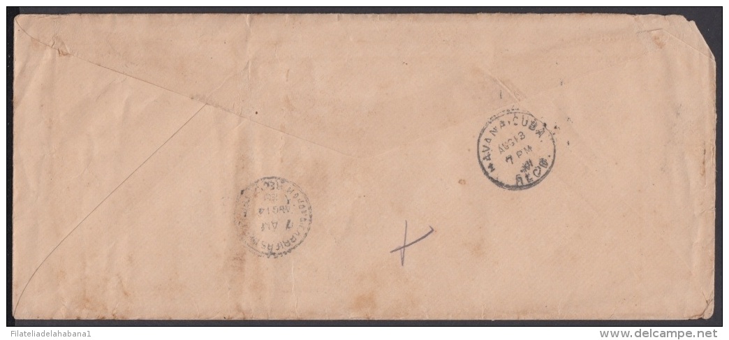 1901-H-12 (LG172) CUBA US OCUPATION. OFFICIAL PENALTY COVER. ASUNTO OFICIAL. JUZGADO MUNICIPAL CANDELARIA. - Lettres & Documents