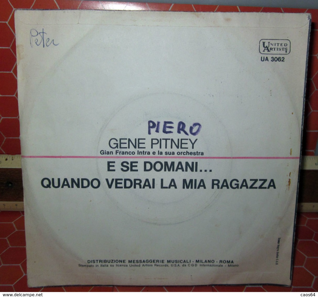 GENE PITNEY E SE DOMANI   45 GIRI  7" - Other - Italian Music