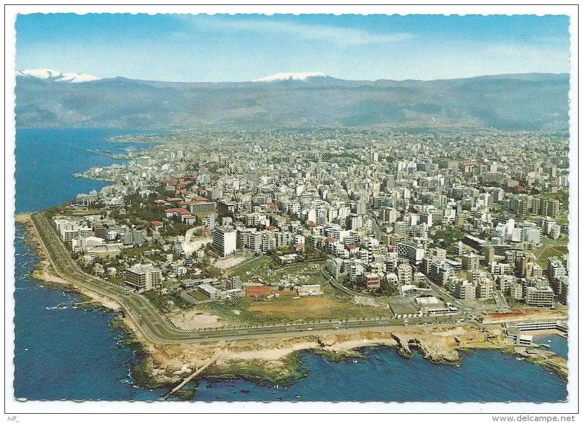 CPSM BEYROUTH MODERNE, VUE GENERALE ET LE NOUVEAU QUARTIER DU PHARE, MODERN BEIRUT, GENERAL VIEW, LIBAN - Liban