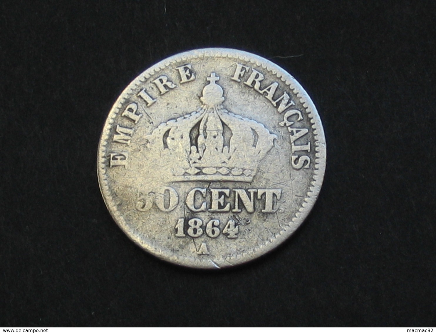 50 Centimes Napoléon III 1864 A - Tête Laurée - Argent **** EN ACHAT IMMEDIAT **** - 50 Centimes