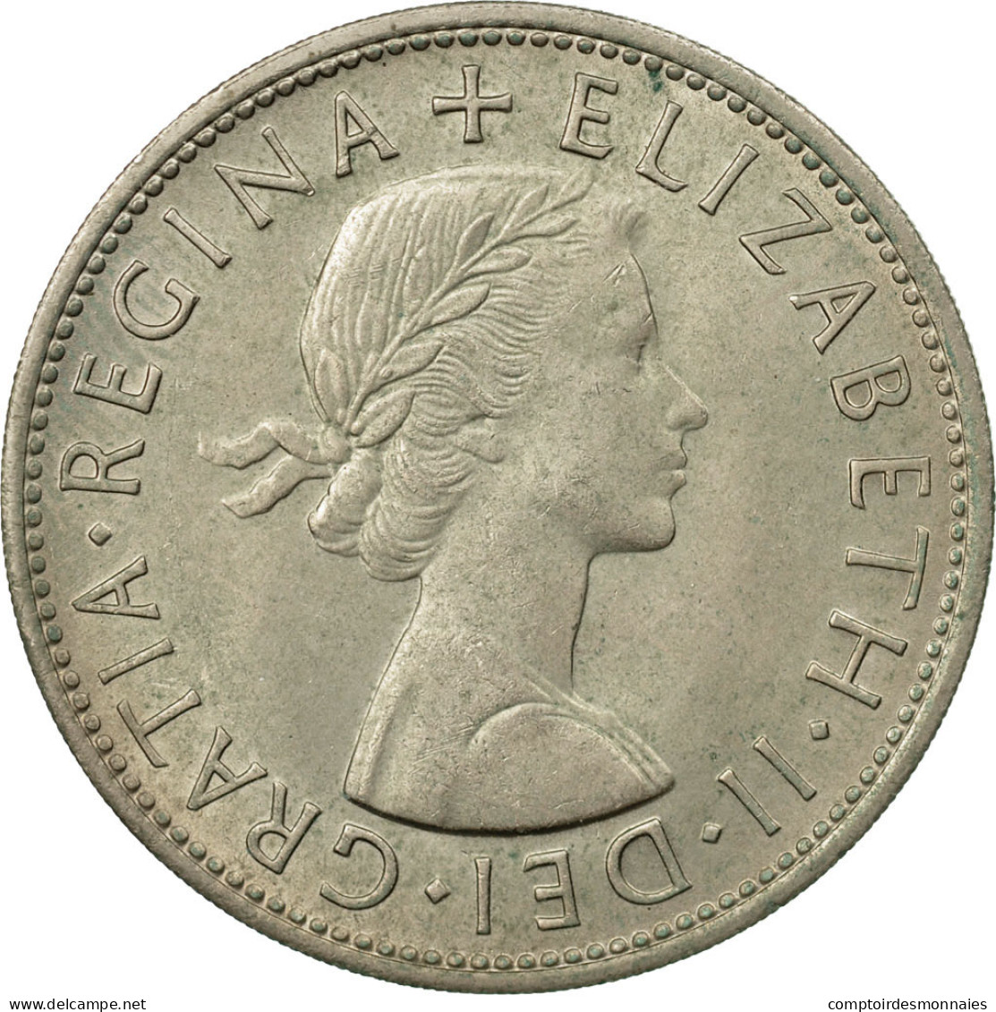 Monnaie, Grande-Bretagne, Elizabeth II, 1/2 Crown, 1961, TB+, Copper-nickel - K. 1/2 Crown