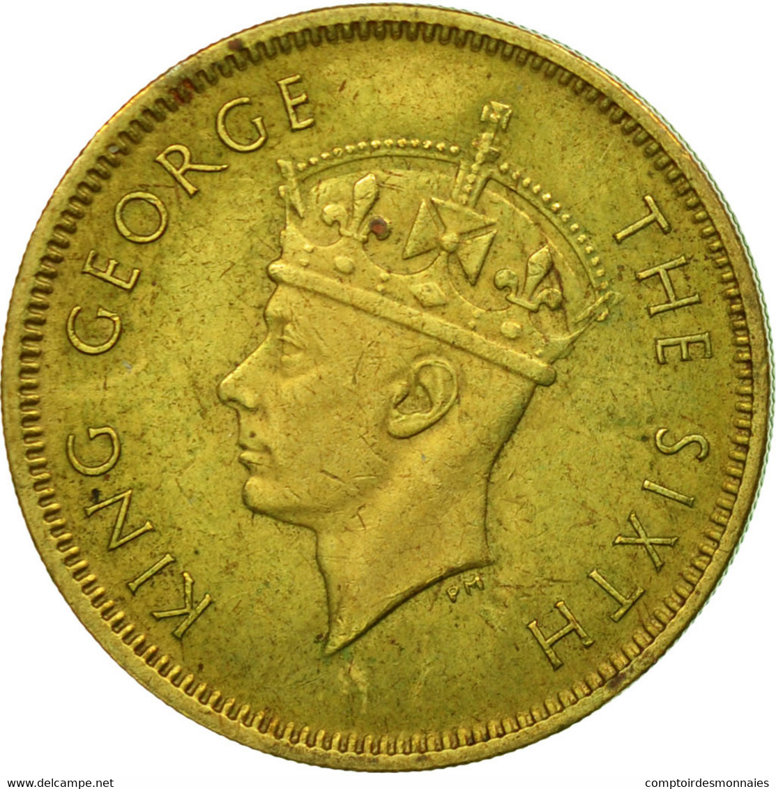 Monnaie, Hong Kong, George VI, 10 Cents, 1950, TB+, Nickel-brass, KM:25 - Hong Kong