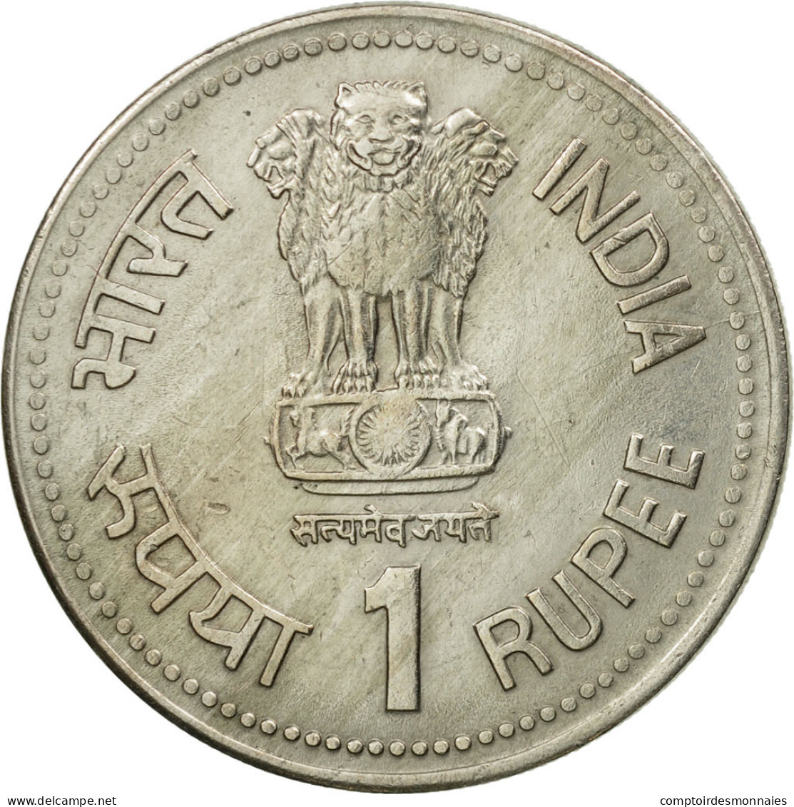 Monnaie, INDIA-REPUBLIC, Rupee, 1990, TB+, Copper-nickel, KM:85 - Inde