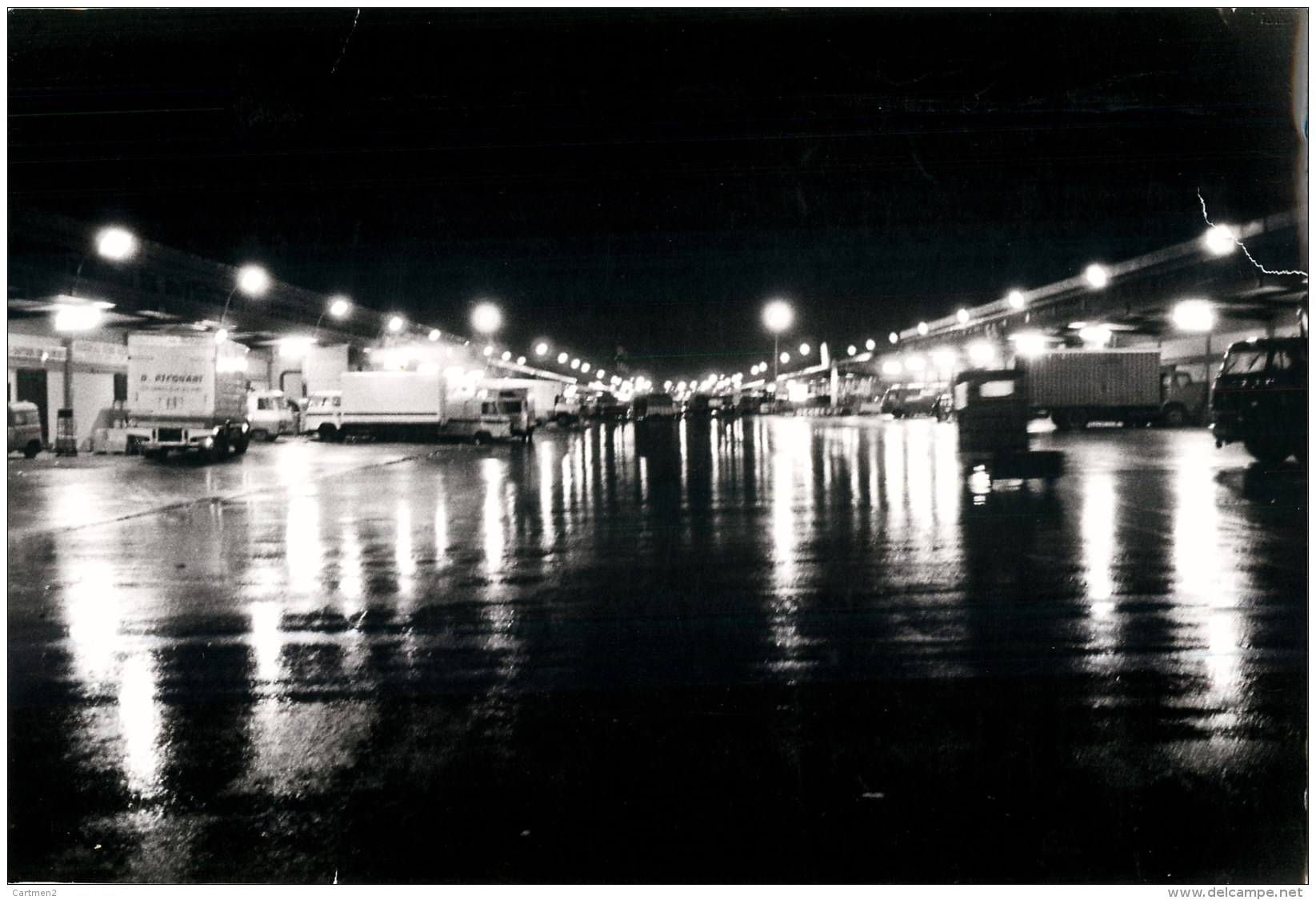 GRANDE PHOTOGRAPHIE : LES HALLES DE RUNGIS LA NUIT PRIMEURS GROSSISTE PHOTOGRAPHE 94 VAL-DE-MARNE 29 X 20 CM - Rungis