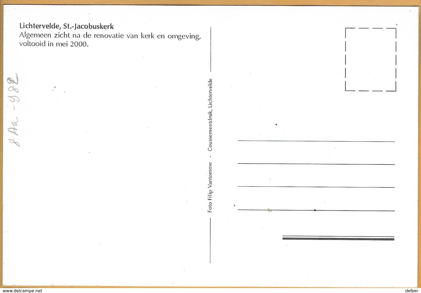 8Aa-982: Lichtervelde St Jacobuskerk Algemeen Zicht Na De Renovatie  ... Voltooid In Mei 2000 - Lichtervelde