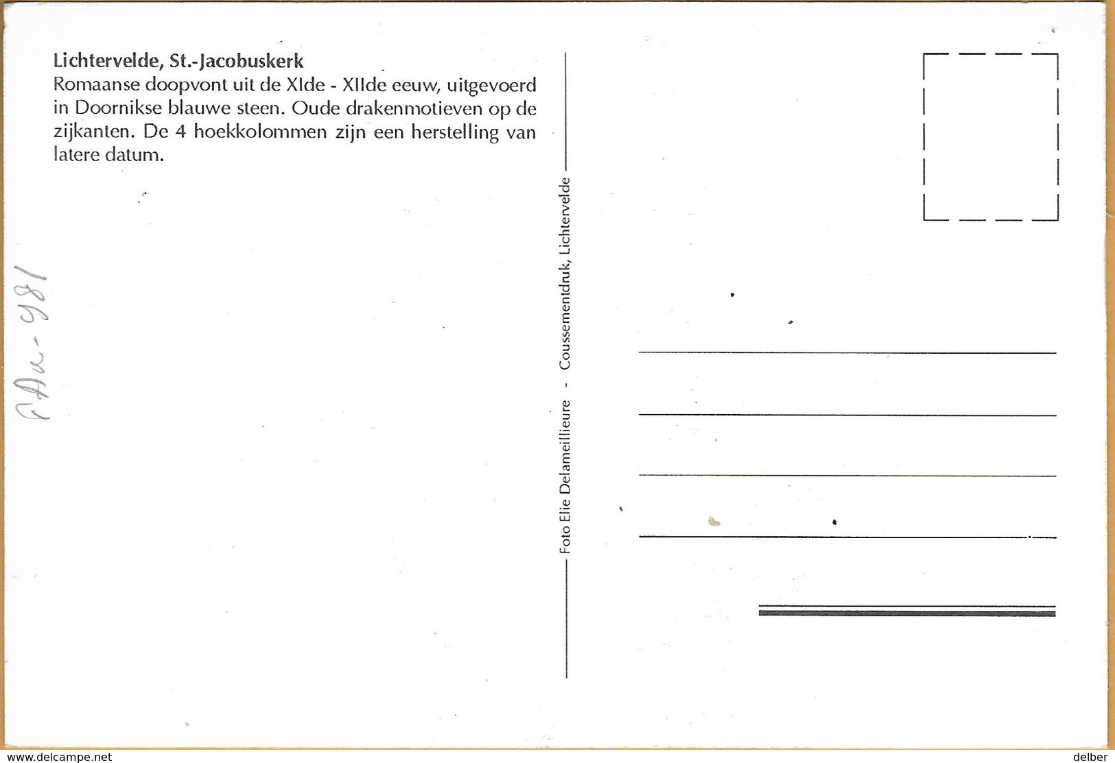 8Aa-981: Lichtervelde St Jacobuskerk  Romaanse Doopvont....algemeen Zicht Na De Renovatie  ... Voltooid In Mei 2000 - Lichtervelde