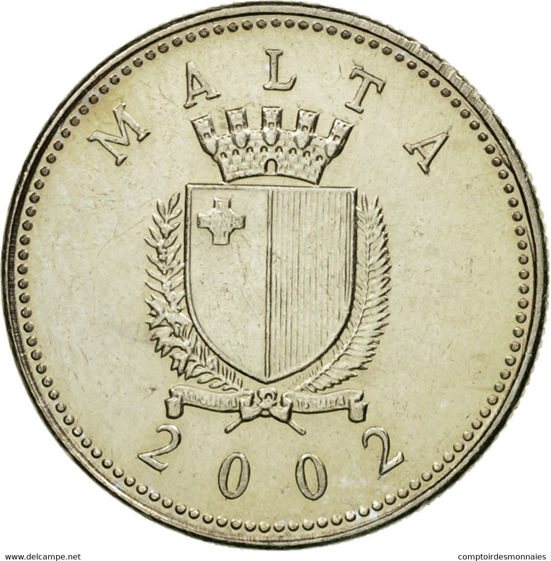 Monnaie, Malte, 2 Cents, 2002, TTB+, Copper-nickel, KM:94 - Malte