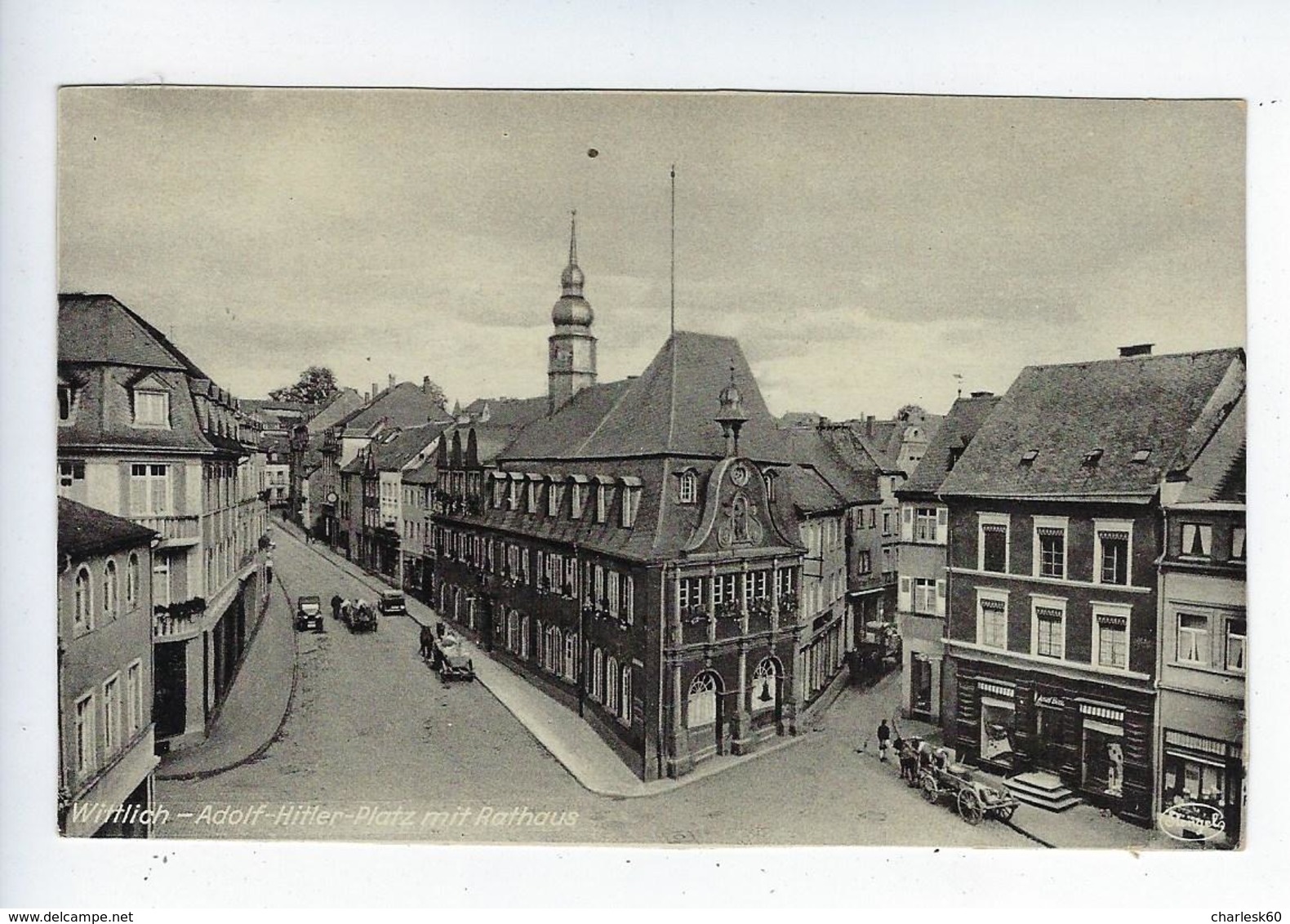 CPA Carte Photo Allemagne Wittlich Adolf Hitler Platz Mit Rathaus - Wittlich