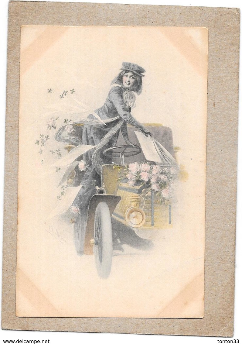 ILLUSTRATEUR VIENNE - CPA COLORISEE -  La Femme Et L'Auto  - DELC2 - Bompard, S.