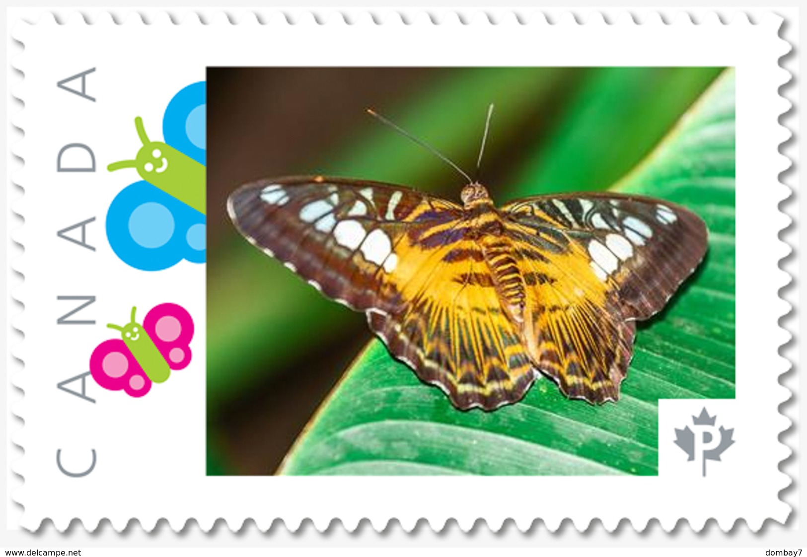 BUTTERFLY On Leaf = Personalized Picture Postage Stamp MNH Canada 2018 [p18-09-21] - Papillons