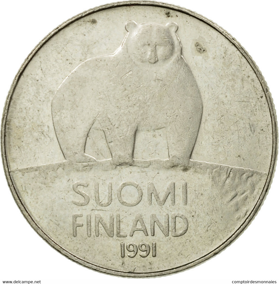 Monnaie, Finlande, 50 Penniä, 1991, TB+, Copper-nickel, KM:66 - Finlande