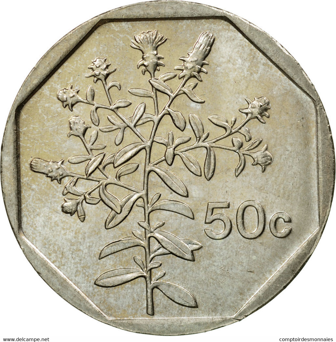 Monnaie, Malte, 50 Cents, 2001, TTB, Copper-nickel, KM:98 - Malta