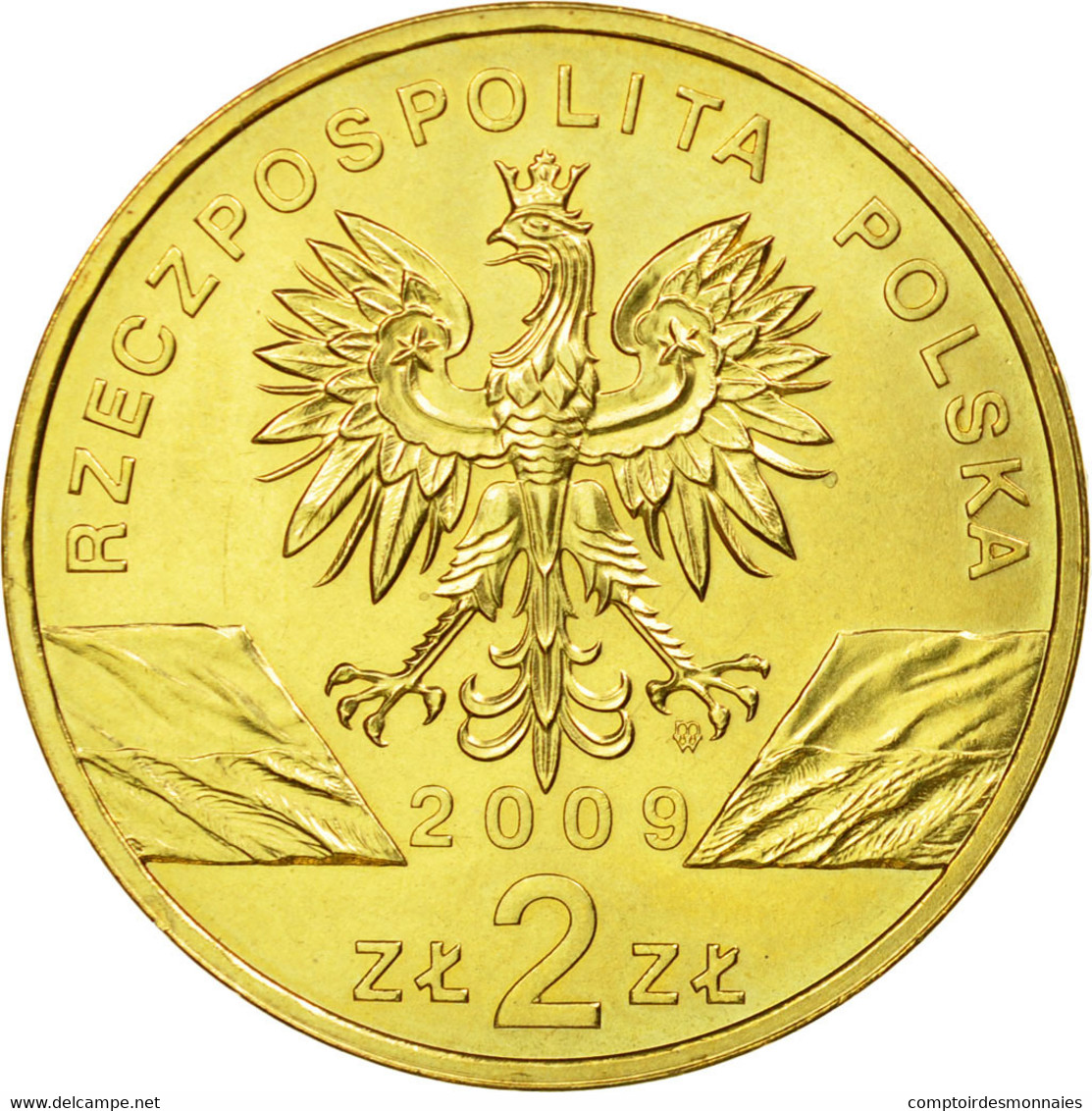 Monnaie, Pologne, 2 Zlote, 2009, Warsaw, SUP, Laiton, KM:678 - Pologne