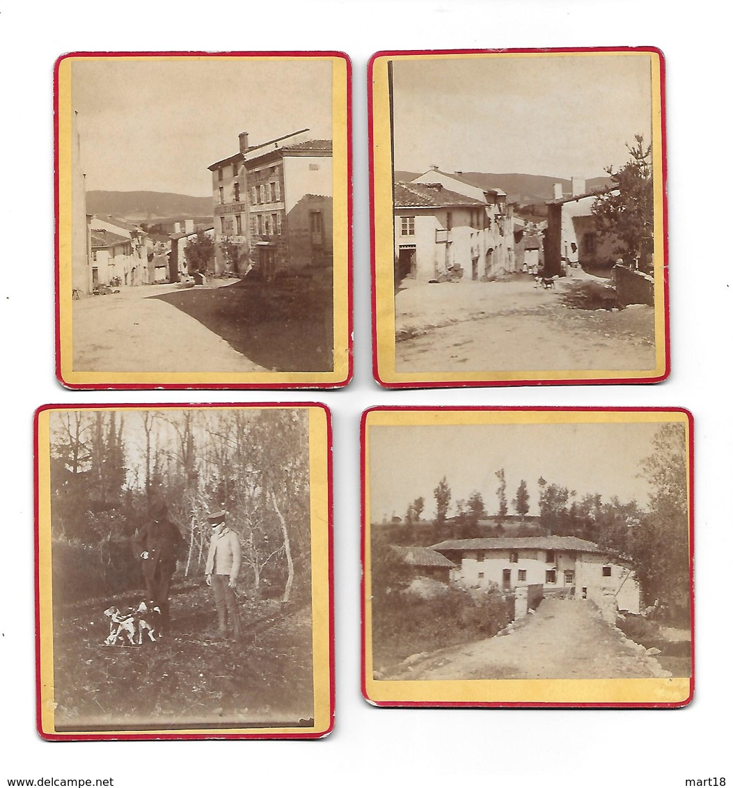 LA PRUGNE ( 03 Allier ) - 4 Photos Des Années 1900 - Edition A.V. - Pas Carte Postale - - Other & Unclassified