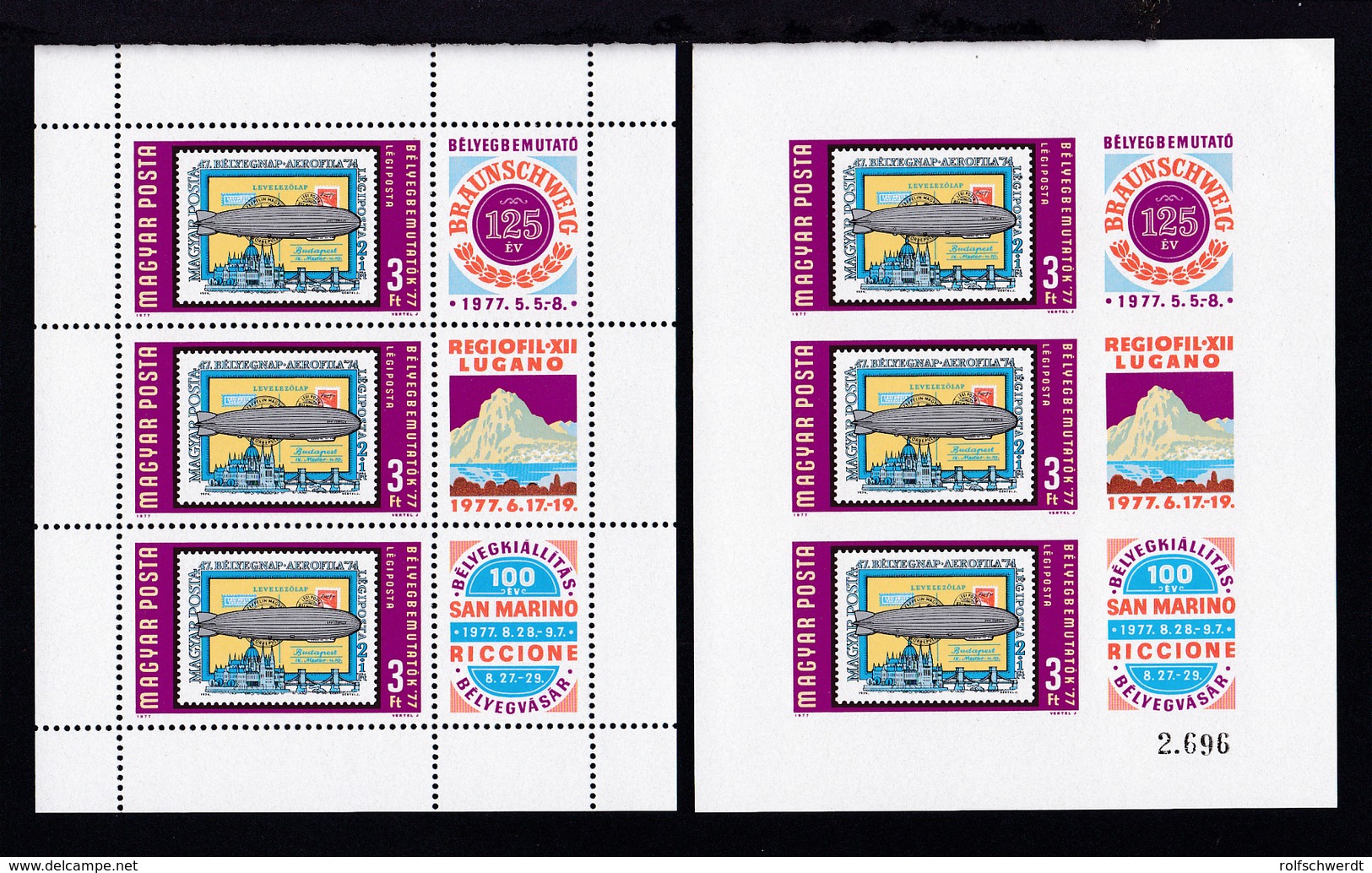 Briefmarkenausstellungen In Braunschweig, Lugano Und San Marino,  - Autres & Non Classés