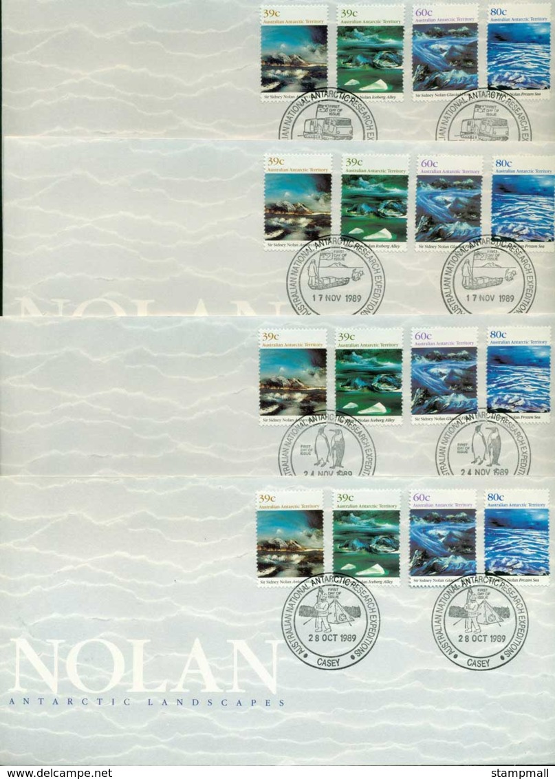 AAT 1989 Nolan, Base Set 4x FDC Lot20242 - Other & Unclassified