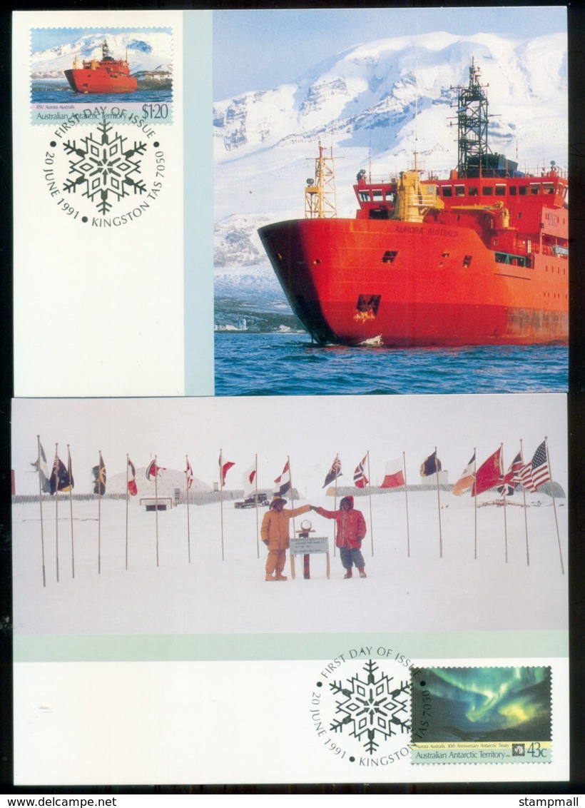 AAT 1991 Antarctic Treaty 2xMaxicards - Other & Unclassified