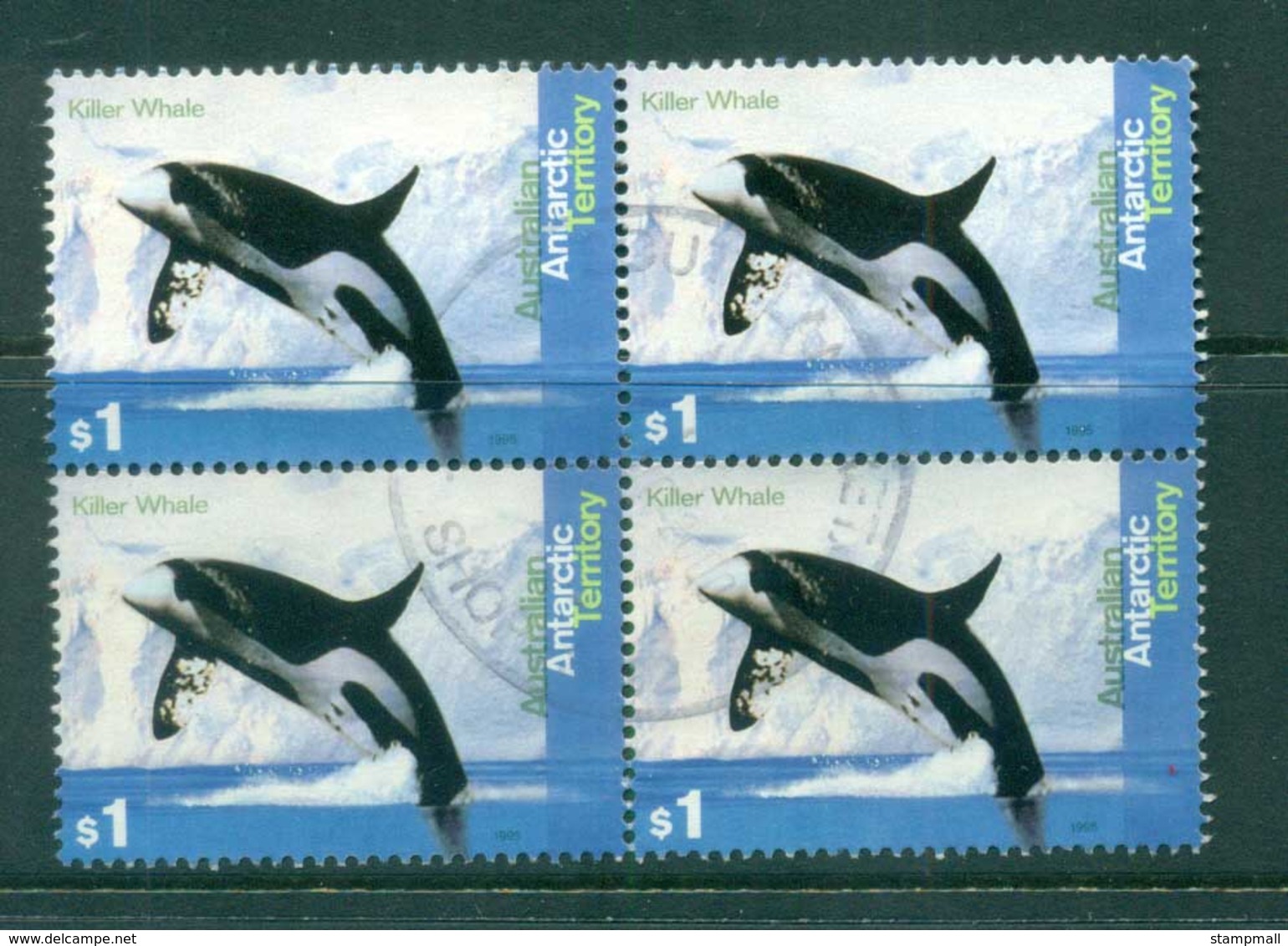 AAT 1995 Killer Whales $1 Blk4 FU - Other & Unclassified