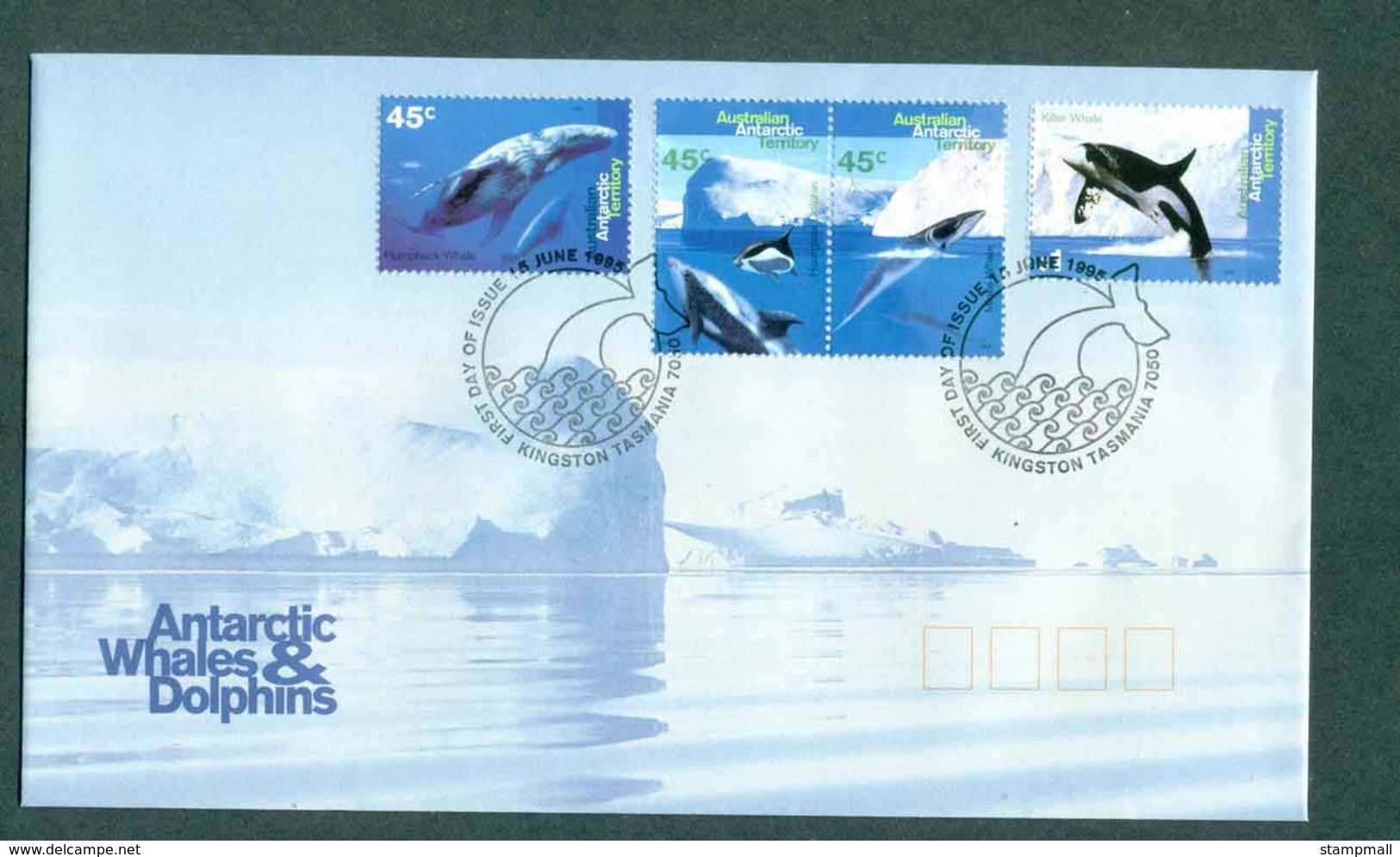 AAT 1995 Whales & Dolphins, Kingston FDC Lot51236 - Other & Unclassified