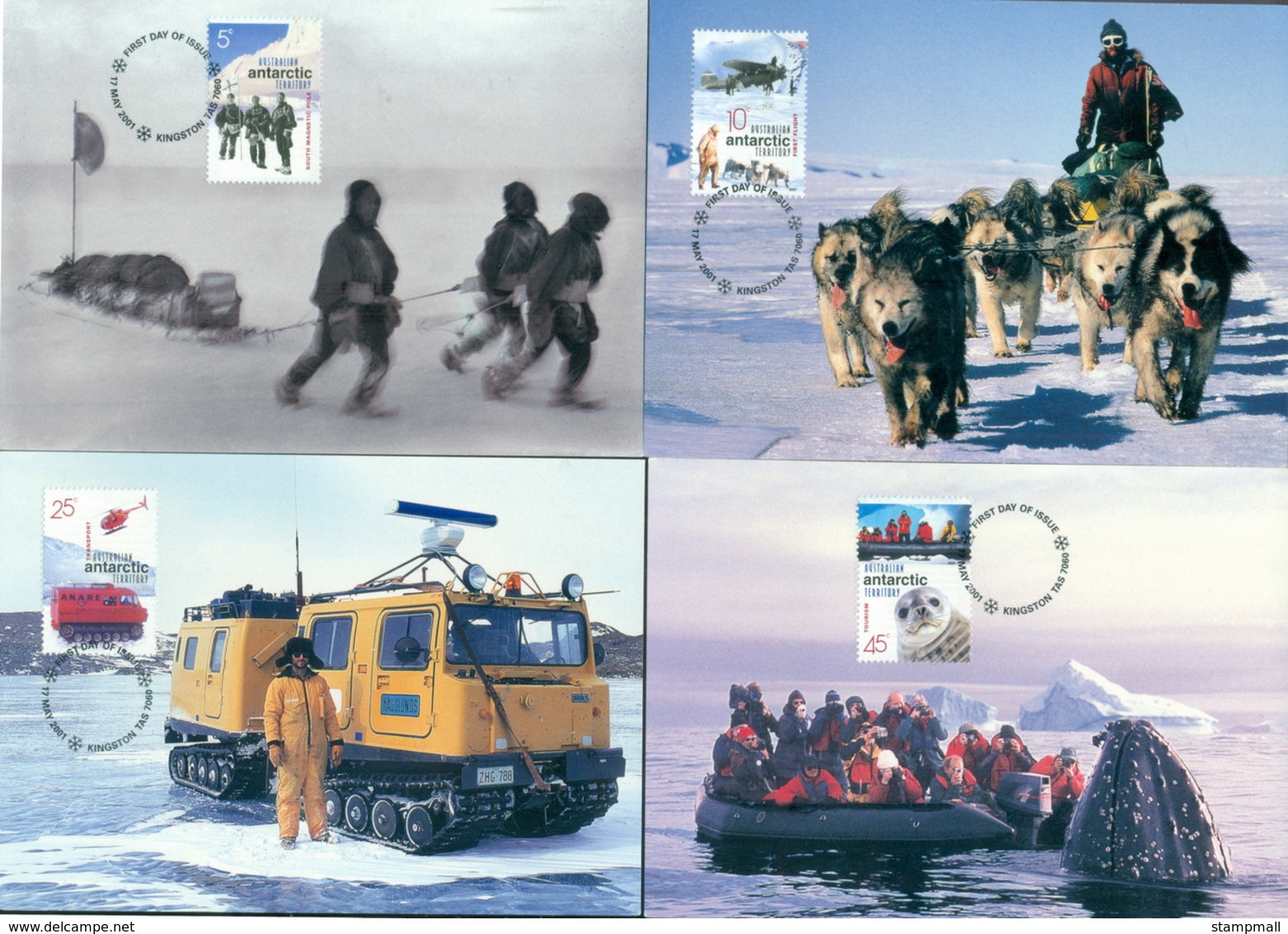 AAT 2001 Australians In The Antarctic 4xMaxicards - Other & Unclassified